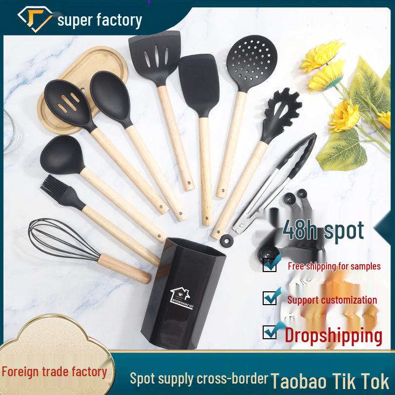 

Набір кухонного приладдя з 12 предметів, антипригарний, з харчового силікону