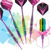 Soft Darts Set 2BA Darts Set Arrows Copper High Friction For Beginners (Purple)