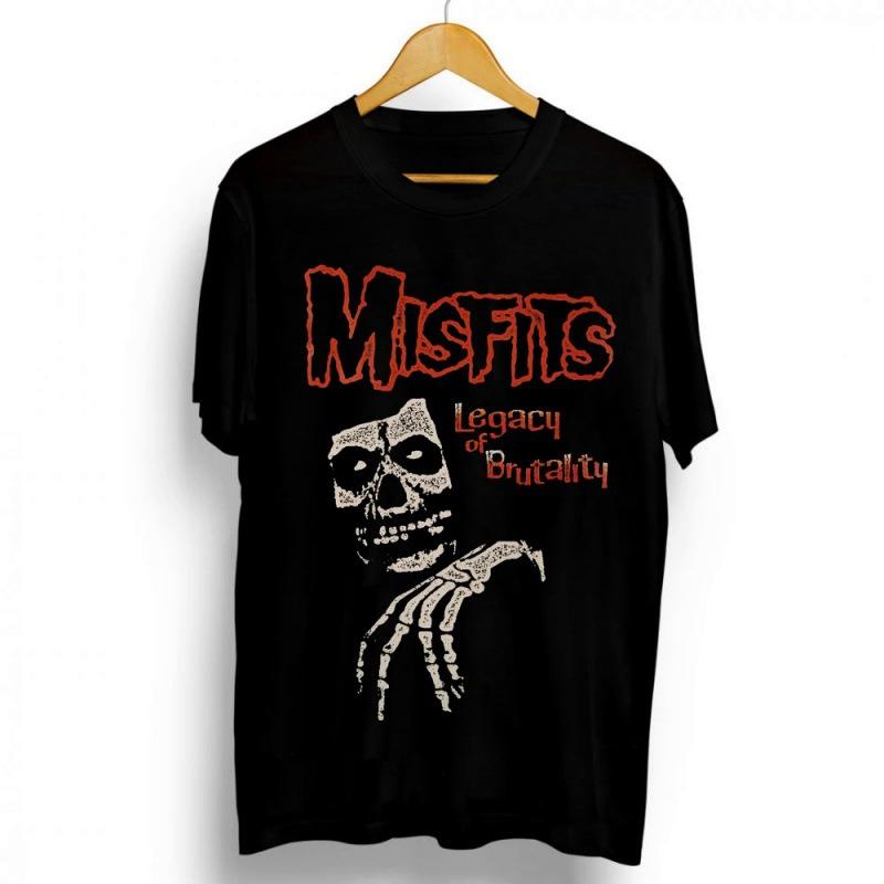 T Shirt Y2K Men's Womens Harajuku Gothic Hip Hop Graphic Printing Cotton Round Neck MISFITS Oversized Tees Short Sleeve Tops