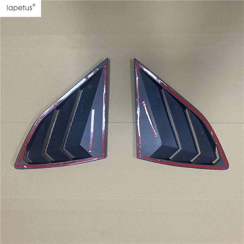 Rear Window Shutter Louver Side Vent Sunshade Panel Cover Trim For Hyundai Tucson 2016 -  Carbon Fiber / Black Accessories