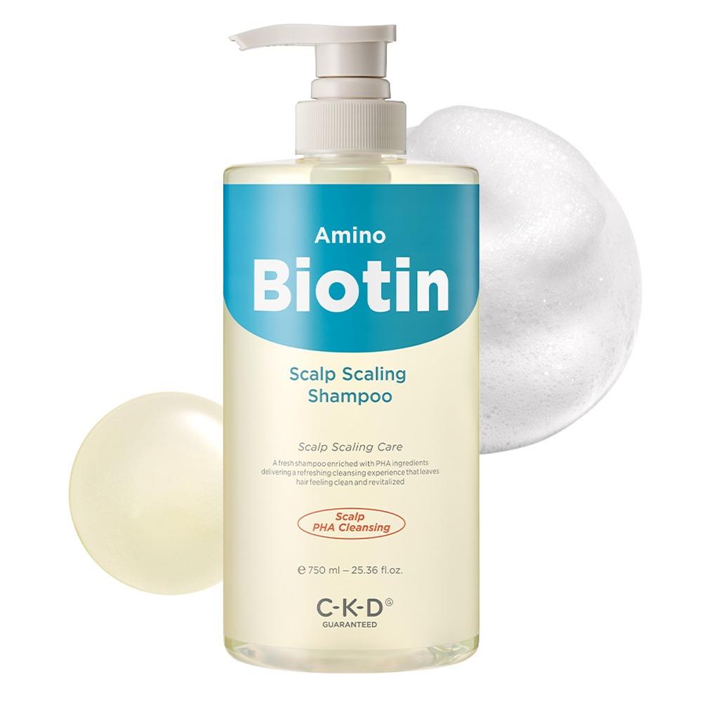 CKD Amino Biotin Scalp Exfoliating Shampoo Green Citrus Hair Cleansing 750ml