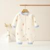 Thickened Baby Split-Leg Romper: Boys & Girls Crawling Onesie for Spring, Autumn, Winter