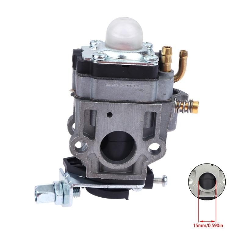 11Mm/15Mm Brushcutter Carburetor For 2-Stroke Hedge Trimmer 22Cc-52Cc Universal Fit Carb Brush Cutter Chainsaw Replacement Part