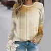 2025 Autumn and Winter New Fashion Round Neck Long Sleeve Printed Elegant Casual Loose Hoodie