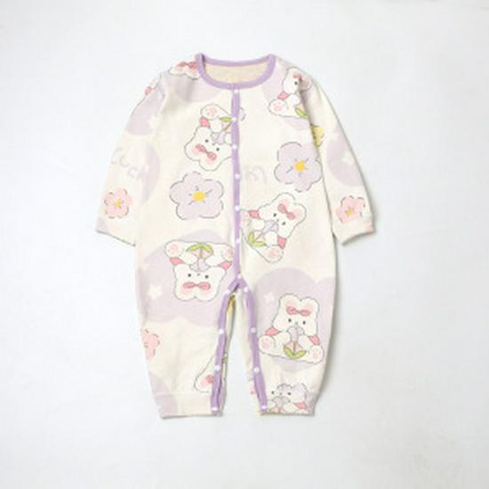 Unisex Baby Wool-Silk Romper: Warm, Padded Autumn-Winter Crawling Suit for Newborns