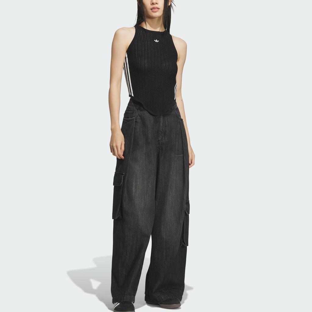 Adidas Oryginalne Nowe Ss25 Logo Roku Chińskiego Pasek Dzianinowa Sportowa Dopasowana Bezrękawnik Damski topy KC5844