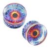 Transparent Acrylic Purple Eyeball Ear Gauges - Personality Punk Piercing Jewelry