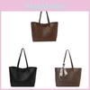 College Student Tote Bag Pu With Zipper Closure For Daily Use