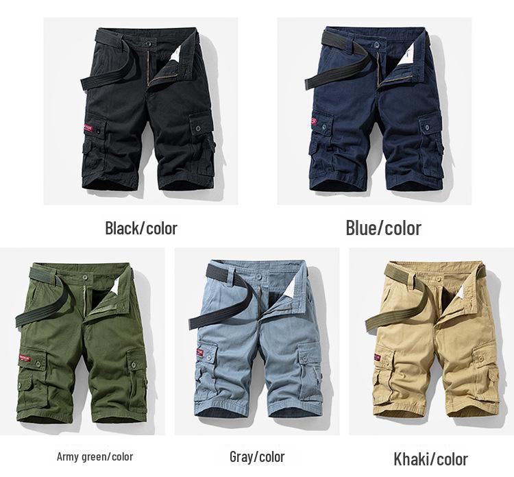 Men's Summer Multi-Pocket Casual Work Shorts - Stylish and Lightweight