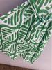 DVF Early Autumn Green & White Palm Leaf Dress with Waist Belt - Flattering Resort Fashion