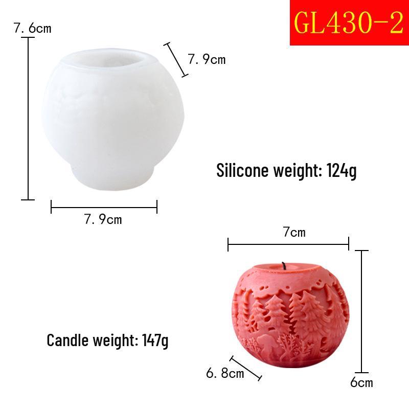 Christmas Ball-Shaped Silicone Candle Mold for DIY Aromatherapy & Plaster Decorations