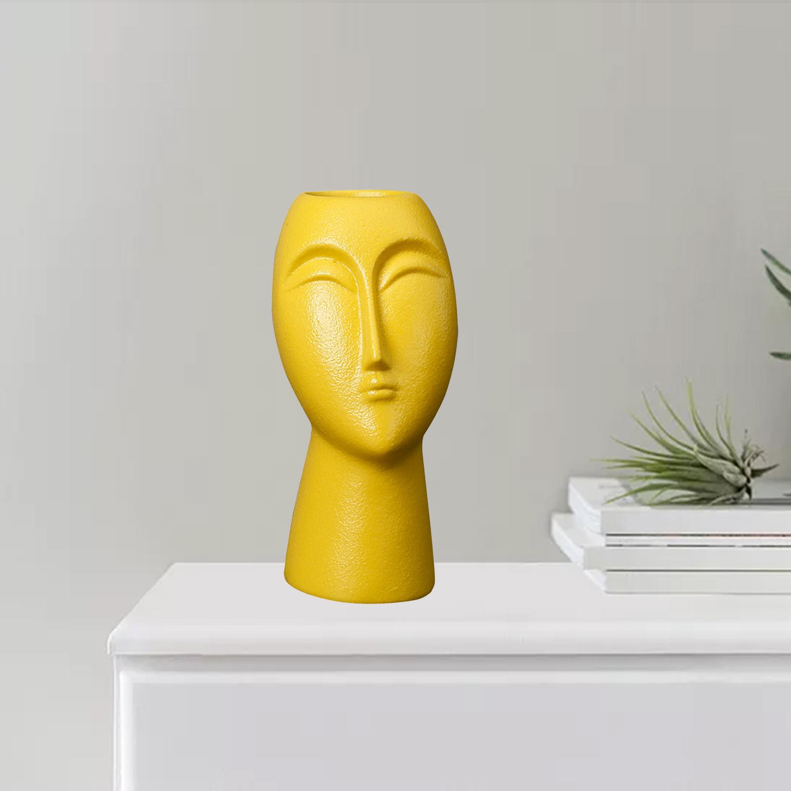 

Ceramic Vases for Flowers, , Huam Statue Vase Ceramic Vases Stems Bunch Holder for Home Wedding Party Decor жёлтый