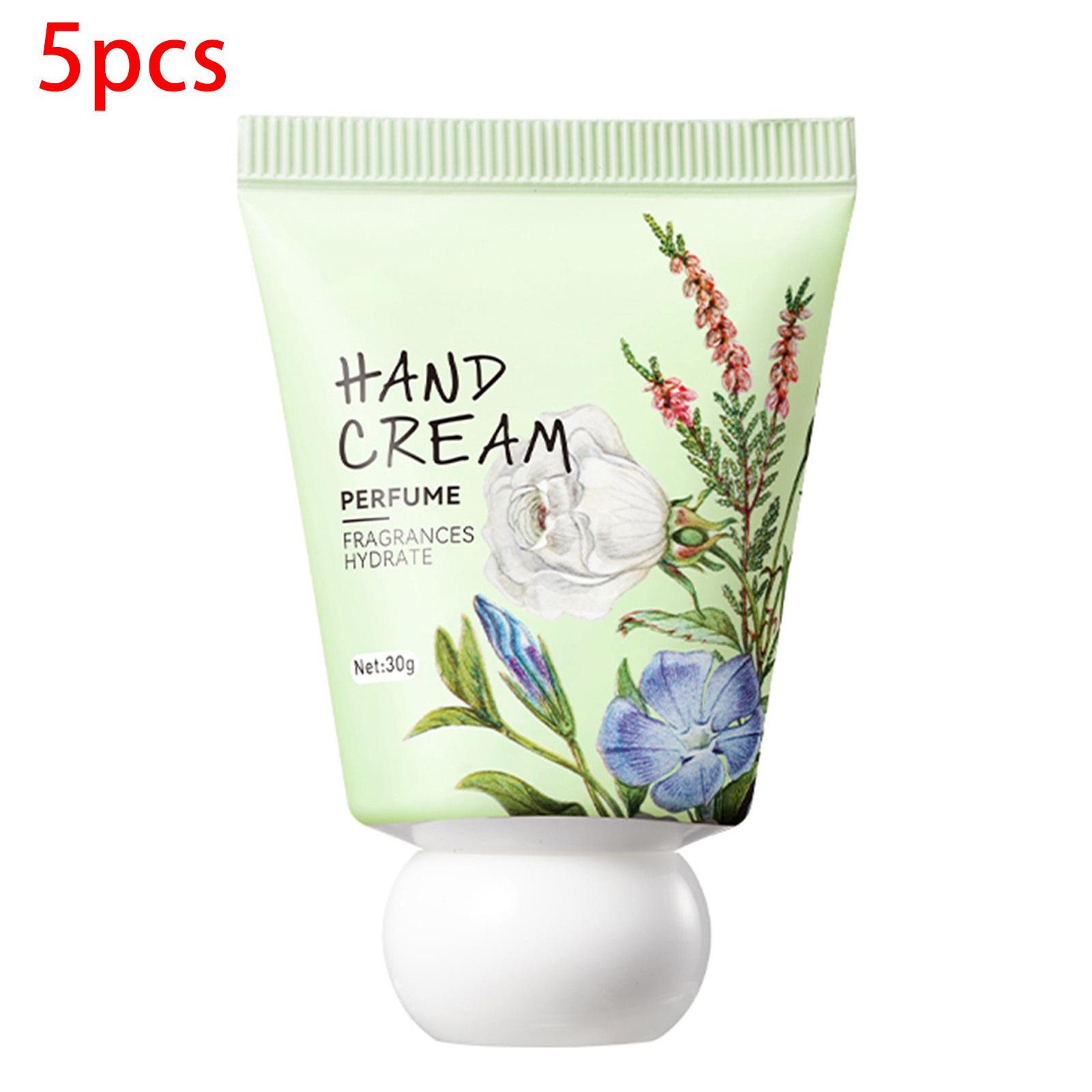 

Set of 5 Travel-Size Fragrance Hand Creams - Moisturizing Nourishing Lotion for Dry Skin, Winter Care for Hands One Size зелёный