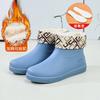 Hot-selling low-tube rain shoes women's fashion water shoes new non-slip rain boots adult warm water boots rubber shoes