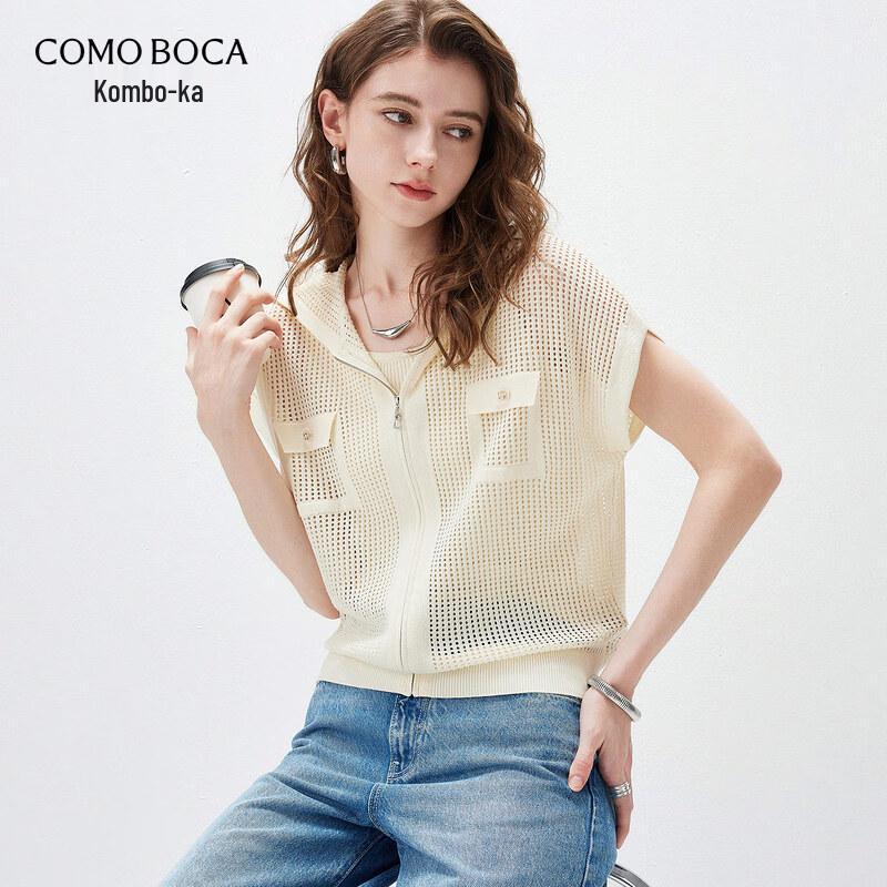 Komom Boka 2026 Spring/Summer Silk Blend Short Sleeve Knit Cardigan L