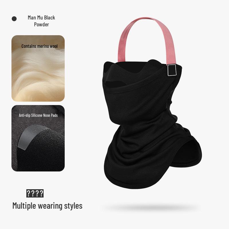 Unisex Thickened Fleece Winter Ski Mask - Warm, Windproof, Coldproof, for Autumn Outdoor Cycling