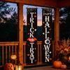Halloween Festive Decor Porch Sign Banner, Pumpkin Ghost Party Awning Hanging Wall Supplies Door Decoration, Front Wreath Banner Yard Eye-catching