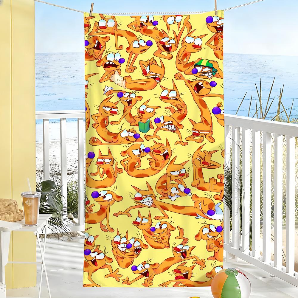 

Cute Cartoon C-Catdog-S Funny Towel Soft Pool Gift For Travel Gym Shower Camping Quick Dry Sports Large Beach Towels W40*H60(CM)