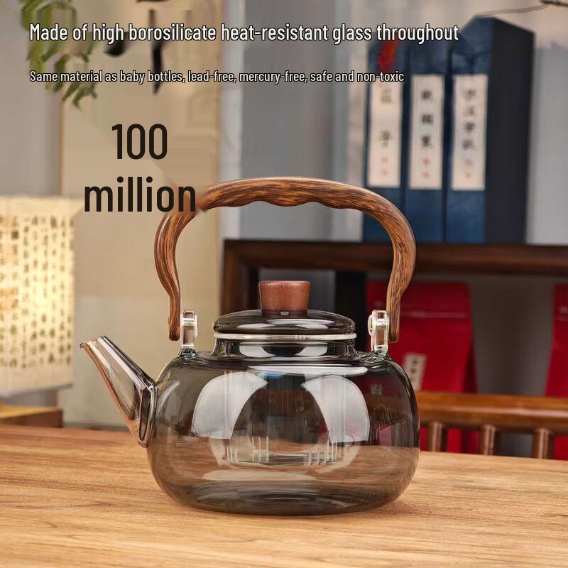 Diller Heat-Resistant Borosilicate Glass Teapot