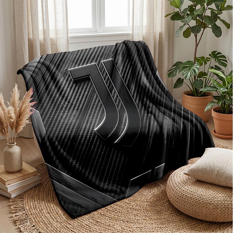 Coperta a tema Juventus FC Morbida coperta in flanella Coperta morbida tipo plaid Coperta accogliente per divano e letto per arredamento domestico