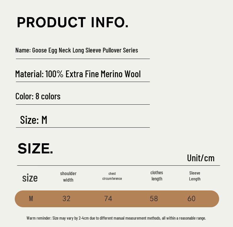 Fengxun Women's 100% Pure Wool Slim Fit Long Sleeve U-Neck Sweater