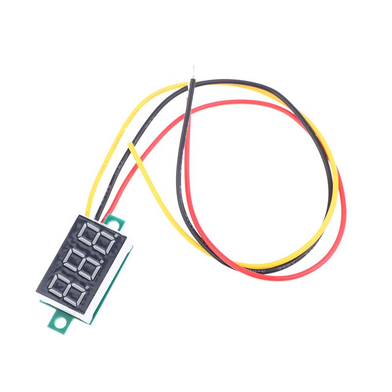 2PCS DC 0-100V LED Digital Voltmeter 0.36" Red Green Blue Voltage Detector For Car 12V Mobile Power·