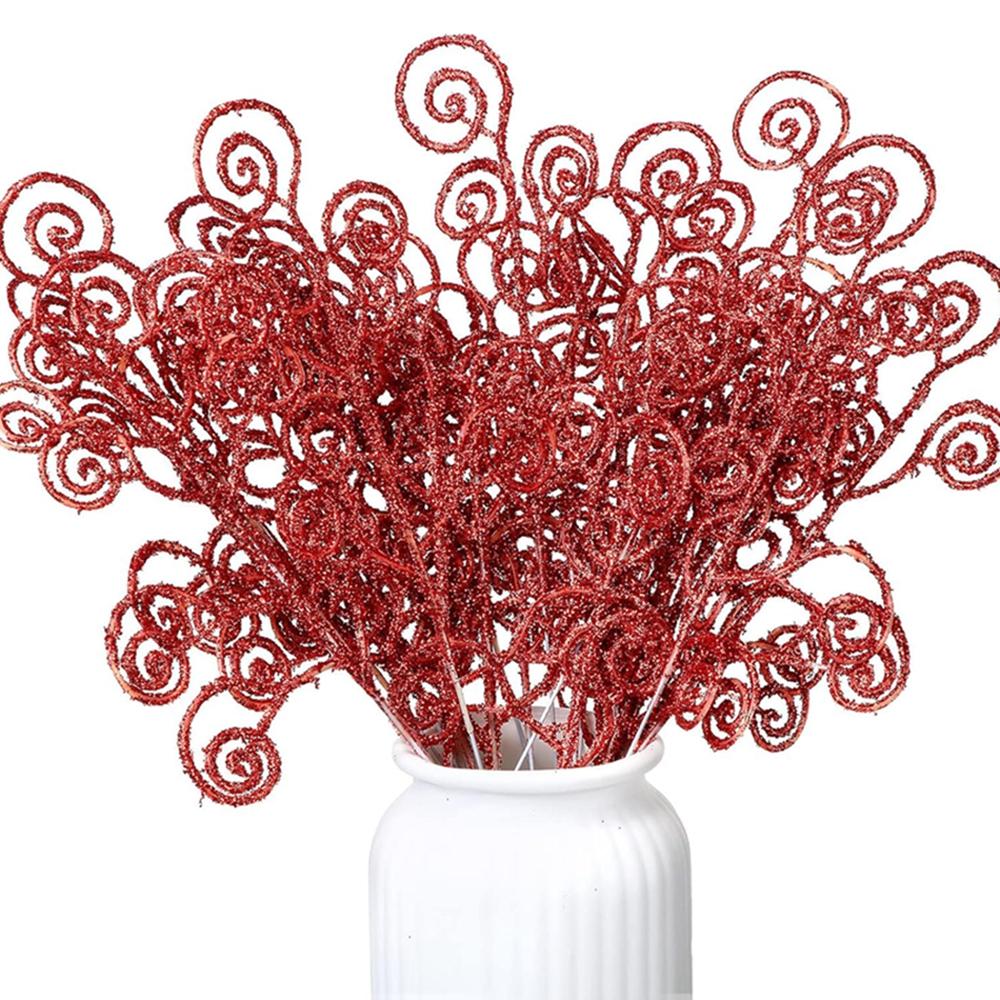 

Искусственные растения Горячая распродажа Искусственная ветка Рождественская гирлянда из сосны Домашние настольные украшения Свадьба на открытом воздухе Садовая вечеринка DIY подарки 10pcs красный