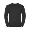 Russell Collection Herren-Sweatshirt aus Baumwolle und Acryl mit V-Ausschnitt