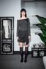 Dear Me Asymmetrical Capsule Skirt [Black Stripe]