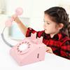 Wood Simulation Antique Turntable Phone, Children'S Play House Interactive Creative Landline Piggy Bank Phone Toy