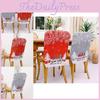 Festive Christmas Rudolph Printed Chair Covers In Red And Gray For Holiday Decor