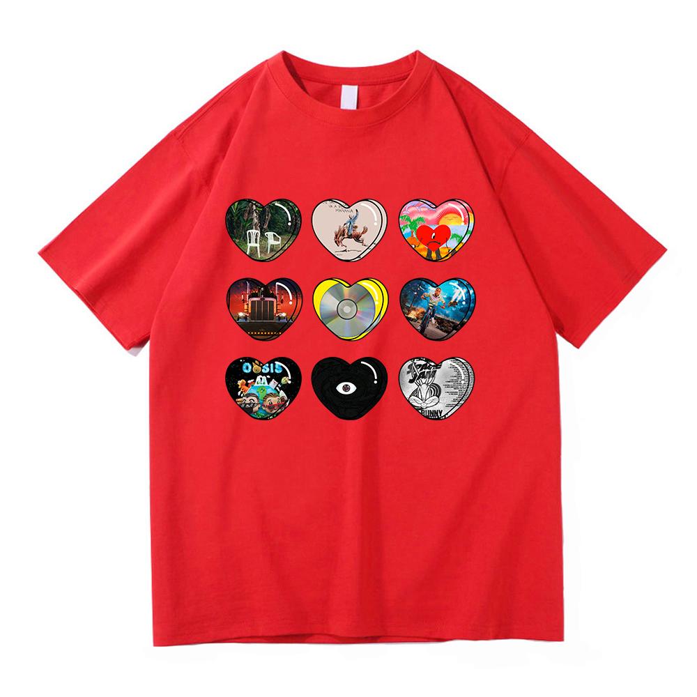 Love 2025 Summer Pure Cotton Men S and Women S 2D Style Graffiti Picture Print Trendy T-shirt Tops with Multiple Styles