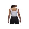 Jordan Solid U-Neck Slim Fit Sleeveless Tank Top Women Tops White FJ6148-100
