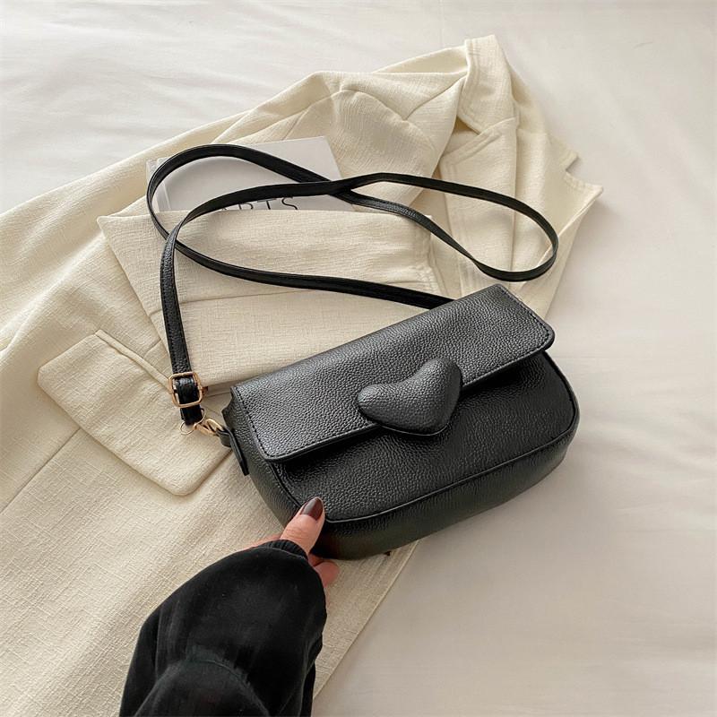 Elegant Stylish Small Shoulder Bag For Women In Black White Pink Khaki With Soft Pu Material