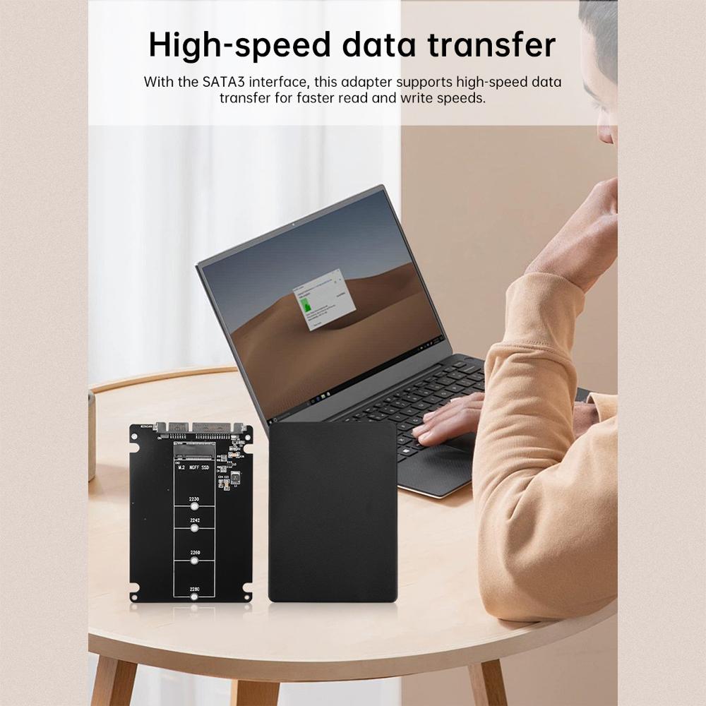 M1 To SATA1 Adapter Card High Efficiency SATA M1.SSD Convert Adapter Card NGFF SSD Upgraded SATA 6 Gbps NGFF Adapter