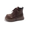 Girls' velvet Martin boots 2025 autumn and winter new thick-soled warm short boots children's leather boots girls' velvet cotton boots tide