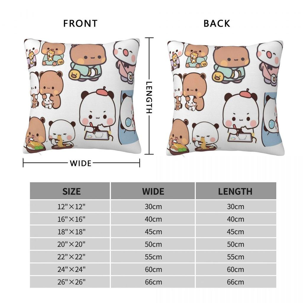 Bubu Dudu Cute Cartoon Bear Character Pillow Cover Kawaii Panda Cushion Cover Soft Pillow Case Pillowcases For Sofa Bedroom