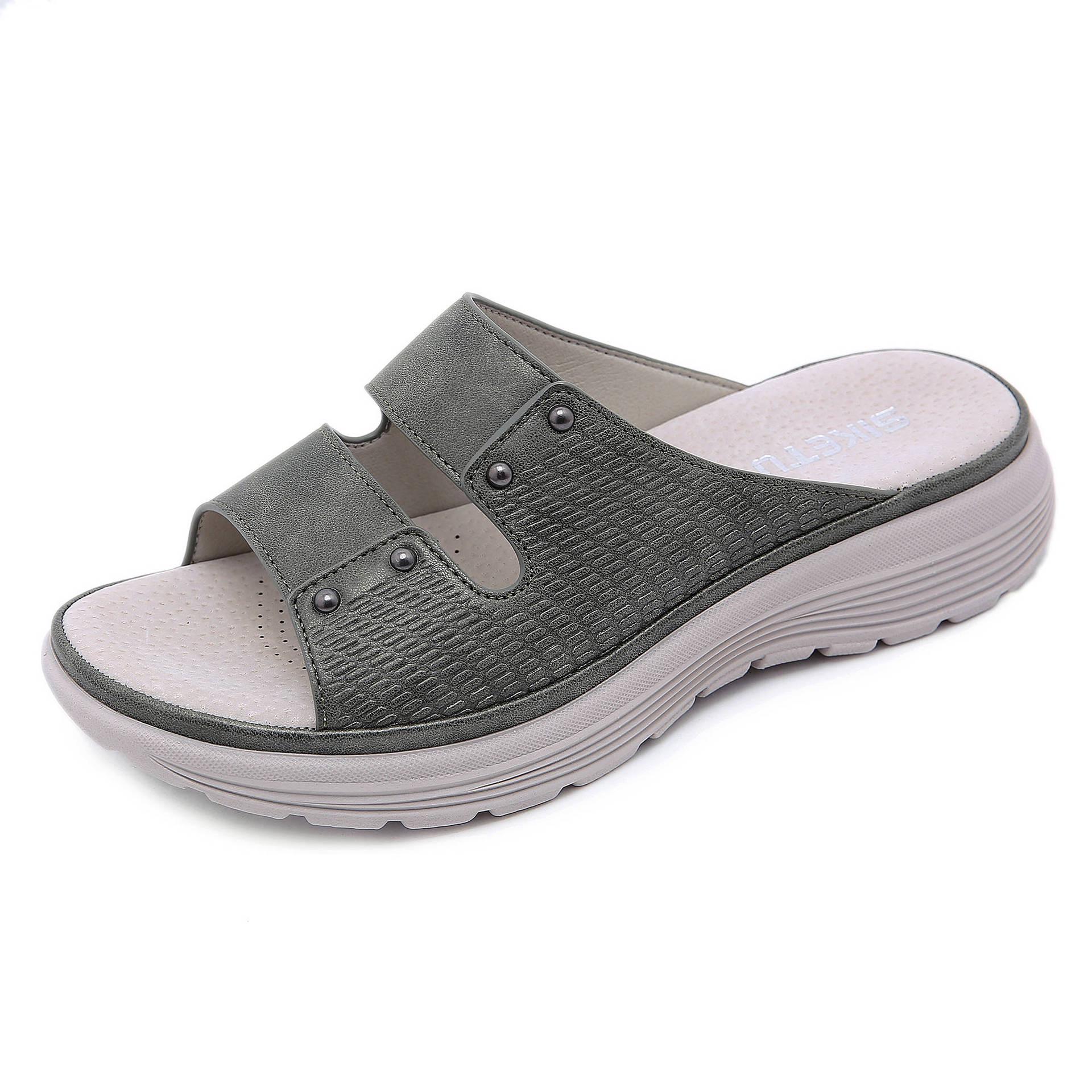 

Spring 2025 Women s Sporty Rivet Wedge Sandals - Plus Size 40 зелёный