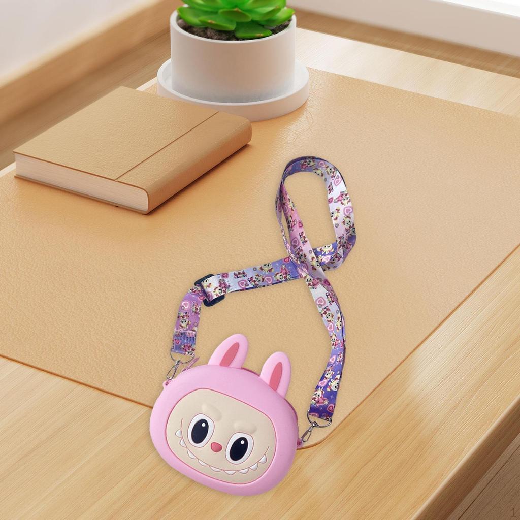 Kids Cute Small Purse Cool Silicone Bag for Everyday Wear Commuting Vacation Pink