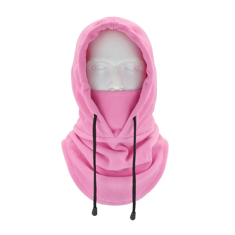 

Зимняя теплая маска на все лицо Флисовые шапки Ветрозащитный балаклава Грелка для шеи Спортивная лыжная маска Мотоциклетная велосипедная грелка для шеи Шапка-шлем розовый