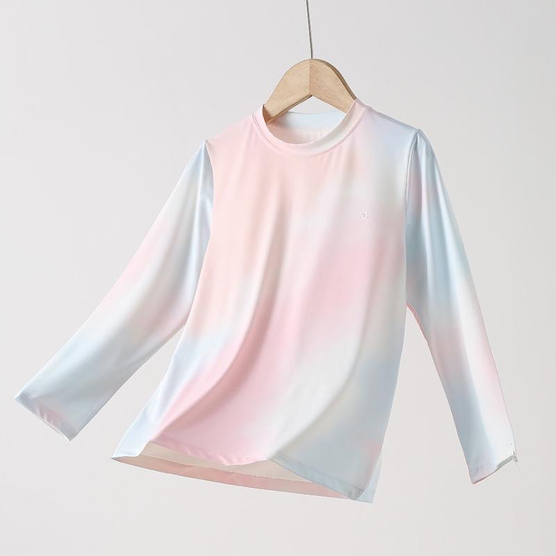 Children's Quick-Dry Tie-Dye Ice Silk T-Shirt - Summer 2025 Short Sleeve Sports Top for Girls & Boys