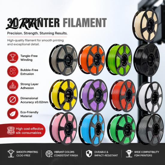 Professional Printing Filament PETG 3D Printer Filament, 1.75mm Weather-Resistant High Toughness Accessories for DIY Projects, Models and Crafts