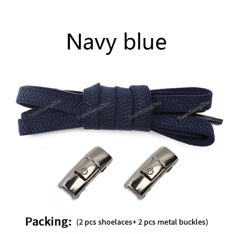 New Press Lock Shoelaces Without ties 8MM Width Flat Elastic Laces Sneakers Kids Adult No Tie Shoe laces for Shoes Accessories