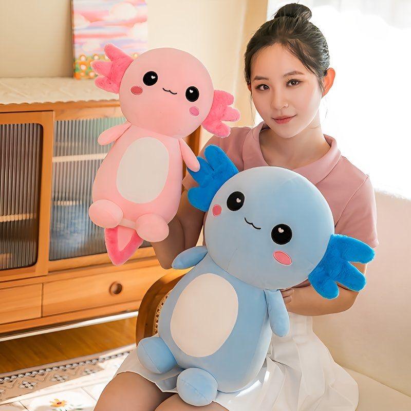 Peluche Axolotl Cartone Animato Kawaii Salamandra Super Morbida Animale Peluche Bambola Arredamento per la Casa Carino Regalo per Amici Halloween