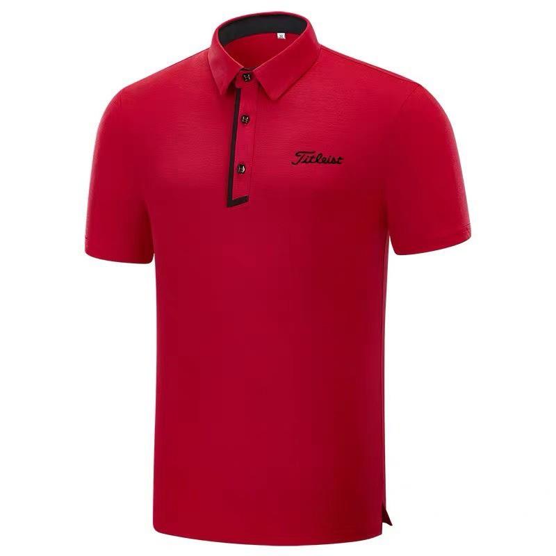 Heren Golfshirt Korte Mouw Stretch Ademend Sneldrogend Bamboevezel T-shirt