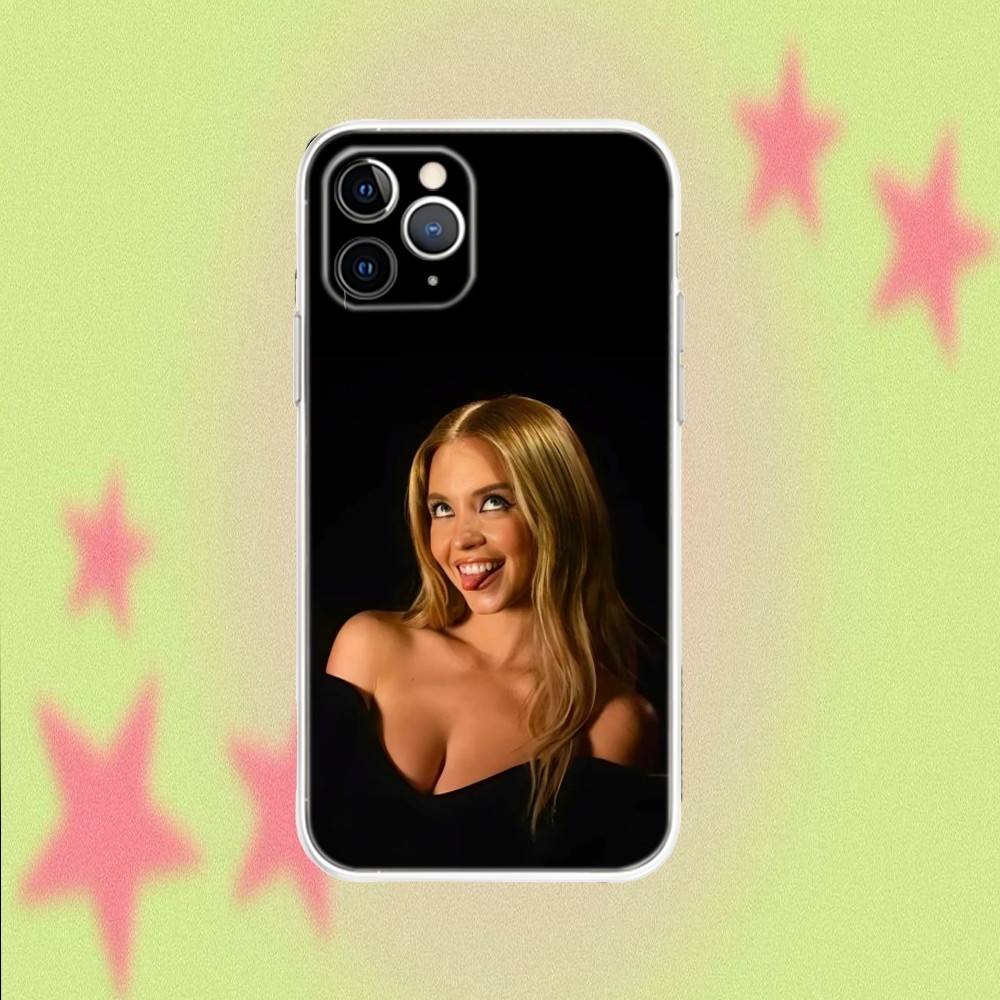 Sydney Sweeney Actor Transparent Non-Slip Phone Case For iPhone 17,16,15,14,13,12,11,Air,X,XR,Pro,Max,Plus