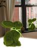 New Flocking Simulation Moss Stereoscopic Simulation 15cm Green Bunny Holiday Decoration Apply To Gardening Home Ornament