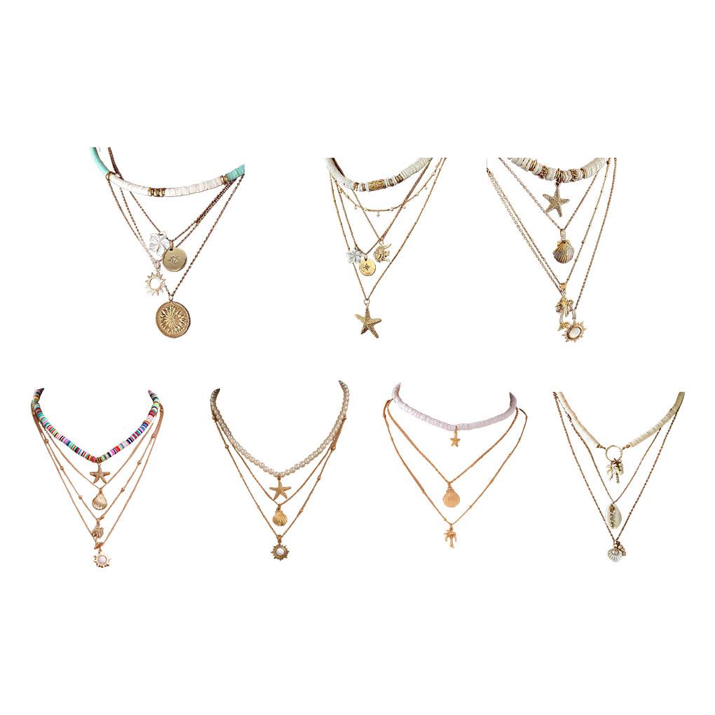 Distinct Layers Choker Necklace Classic And Fashionable Necklace For Women Pendant Necklace Retro