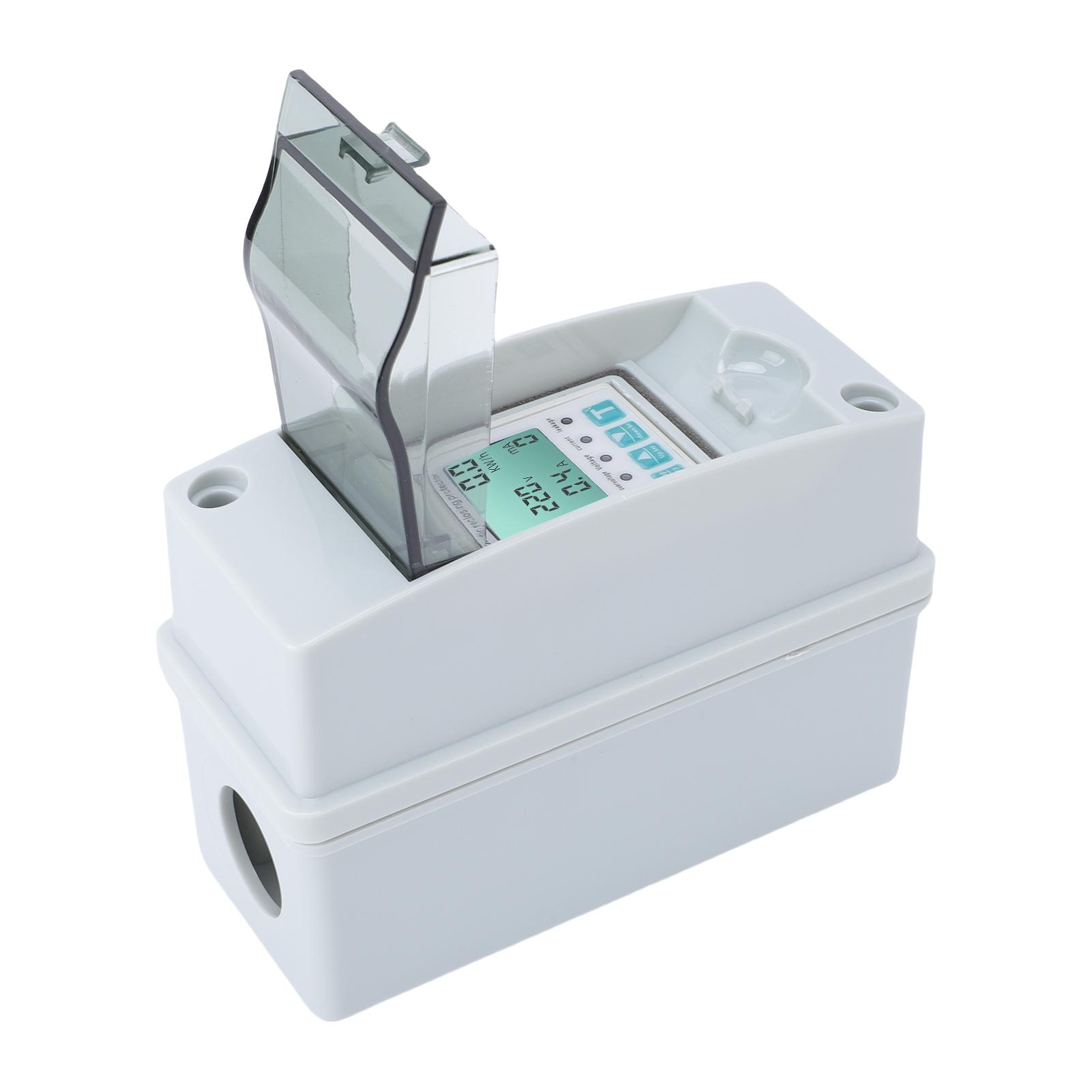 

Smart Circuit Breaker with Distribution Box Miniature Single Phase Din Rail Mount Automatic Reclosing Over Under Voltage Protector Energy Meter