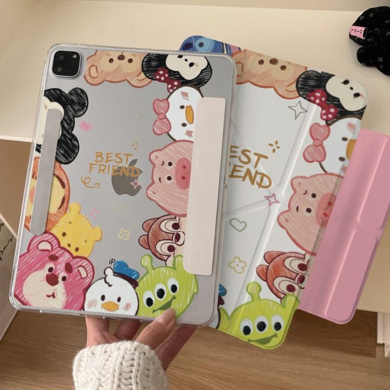 Magnetic Cartoon Animal Border Case IPad 11 Inch Pro Mini 10th Gen Air 7 TPU Cover With Sleep Wake Function